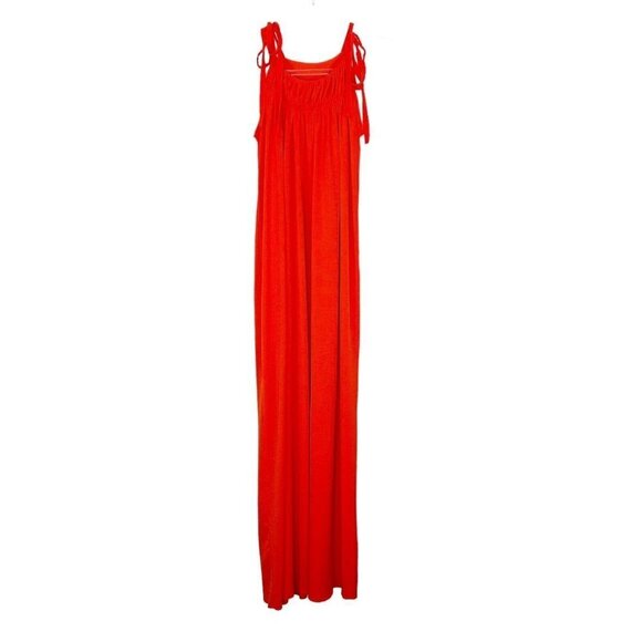 Zara Orange Maxi Dress Womens Size Small Sleeveless - Picture 1 of 9